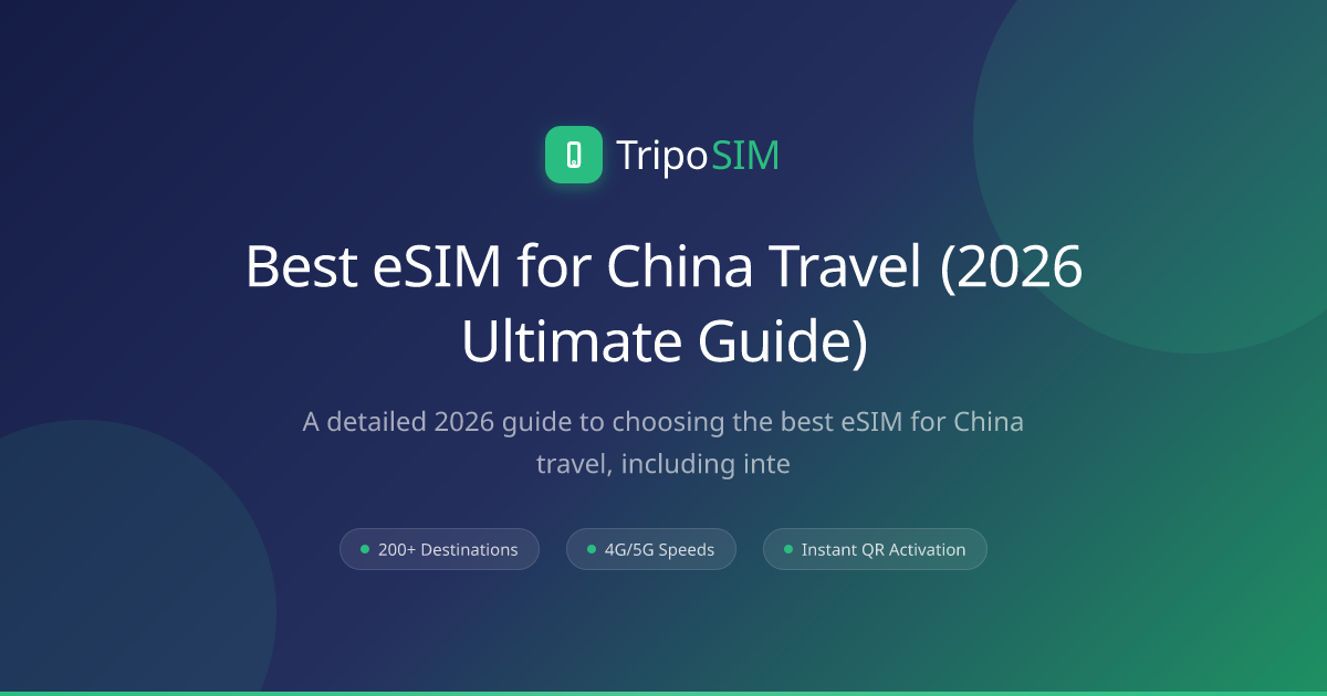 Best eSIM for China Travel (2026 Ultimate Guide) | TripoSIM
