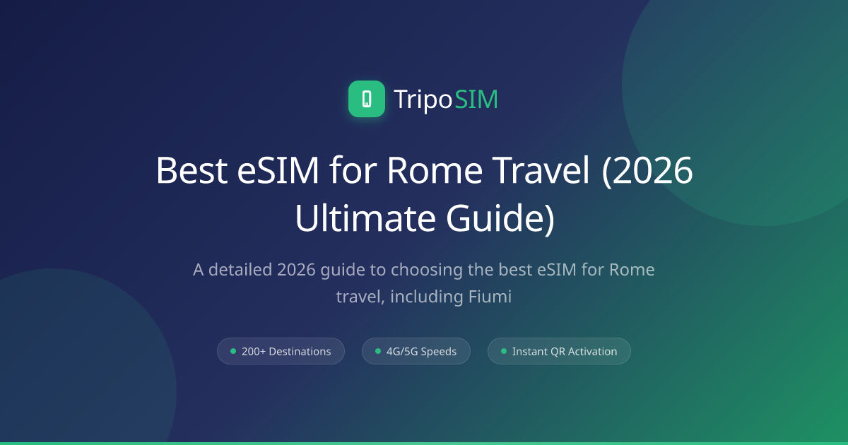 Best eSIM for Rome Travel (2026 Ultimate Guide) | TripoSIM