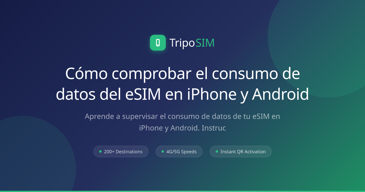 Cómo comprobar el consumo de datos del eSIM en iPhone y Android | TripoSIM