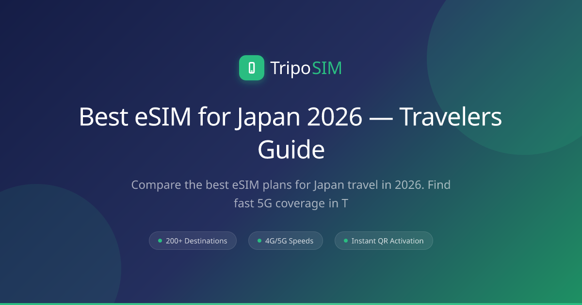 Best eSIM for Japan 2026 — Travelers Guide | TripoSIM