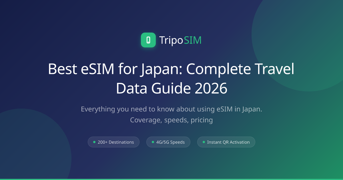Best eSIM for Japan: Complete Travel Data Guide 2026 | TripoSIM