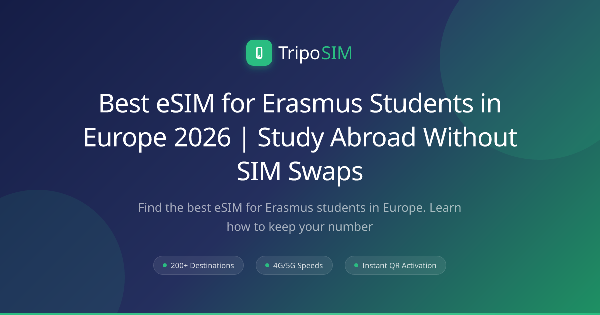 Best eSIM for Erasmus Students in Europe 2026 | Study Abroad Without ...