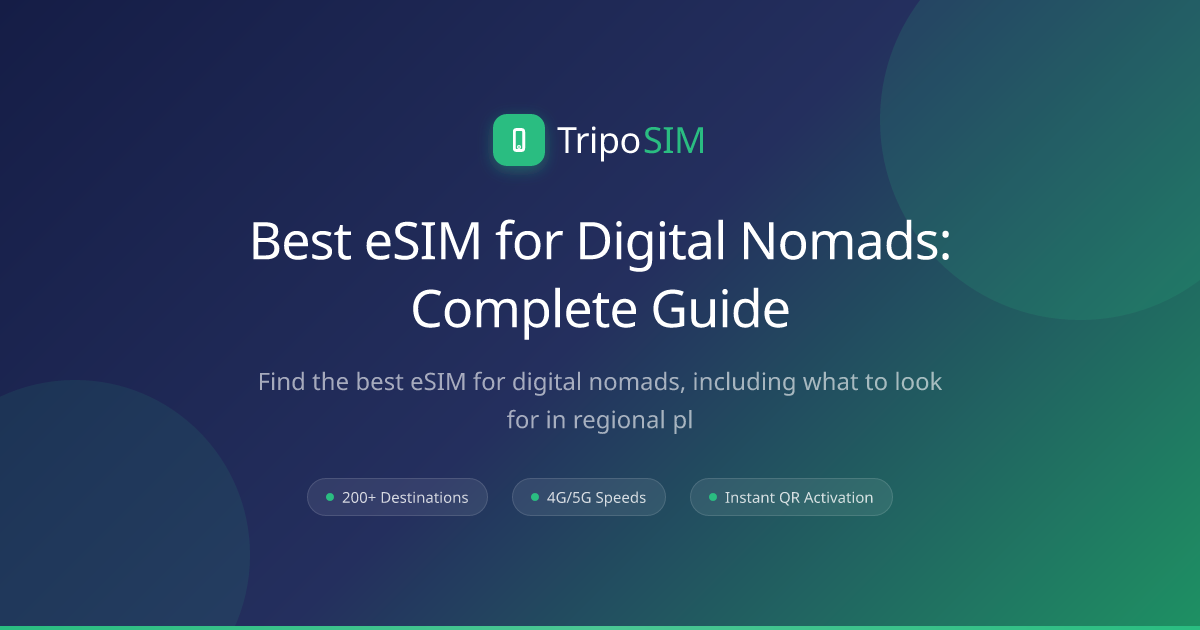 Best eSIM for Digital Nomads: Complete Guide | TripoSIM