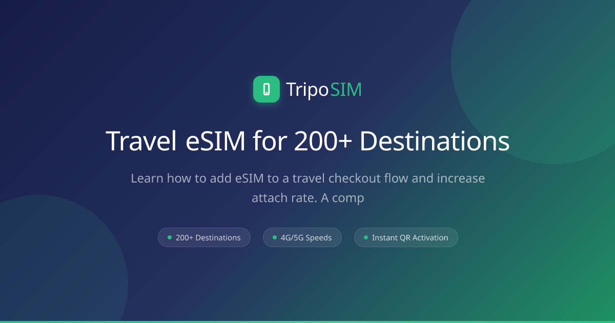 How to Add eSIM to a Travel Checkout Flow: Where to Place It, When to ...