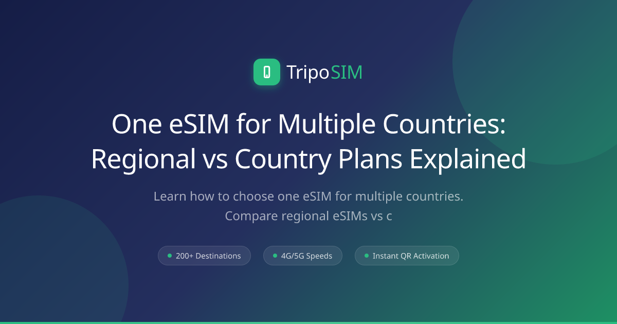 One eSIM for Multiple Countries: Regional vs Country Plans Explained ...