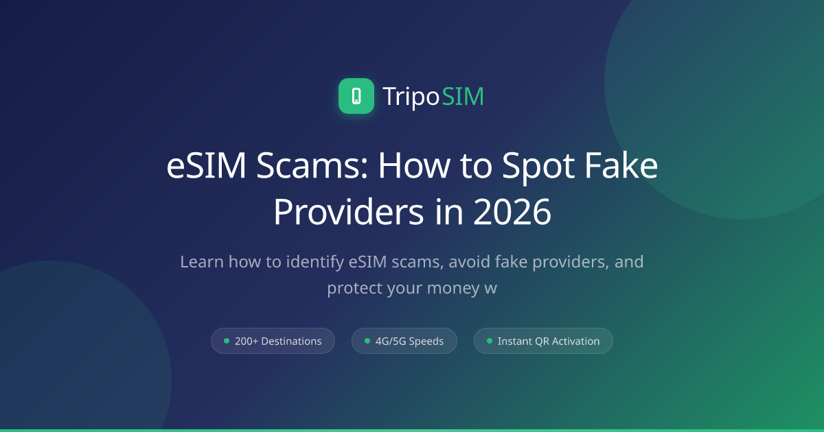 eSIM Scams: How to Spot Fake Providers in 2026 | TripoSIM