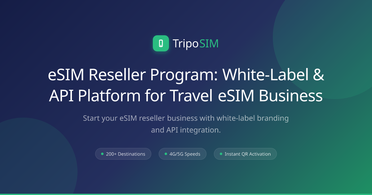 eSIM Reseller Program: White-Label & API Platform for Travel eSIM ...