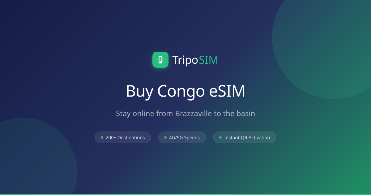 Congo - Brazzaville eSIM — Travel Data Plans from $2 | TripoSIM