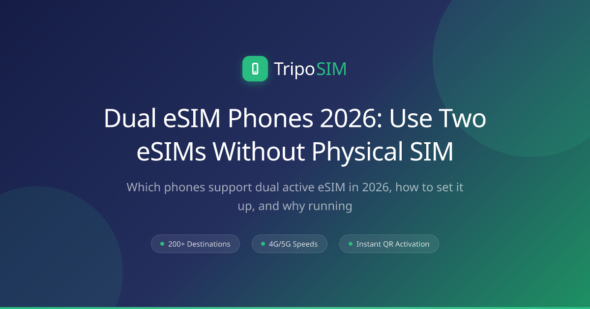Dual eSIM Phones 2026: Use Two eSIMs Without Physical SIM | TripoSIM